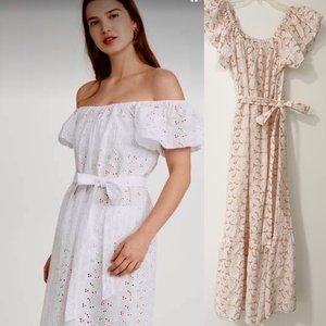 Eberjey New! Sardinia Effie Eyelet Maxi Dress Sz S